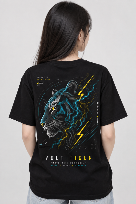 Volt Tiger Graphic T-Shirt | Lightning Tiger Tee | MARS MASH