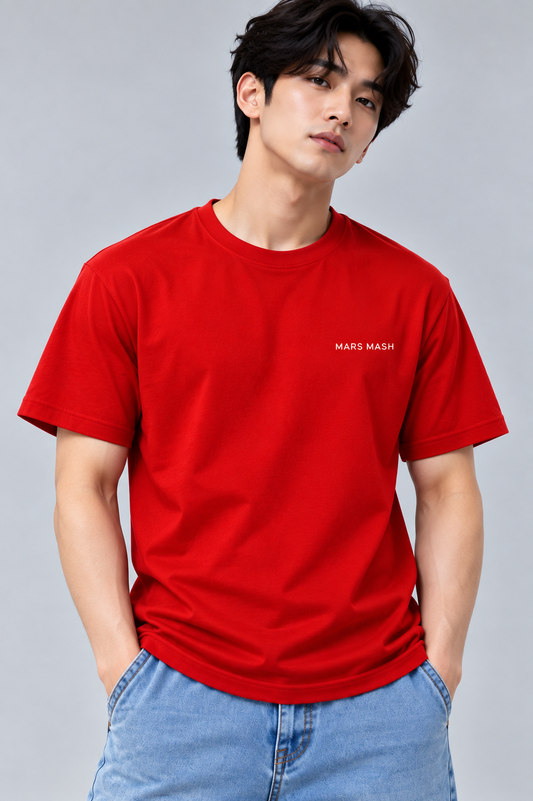 Men’s Minimal Logo 100% Polyester Dotknit T-Shirt | MARS MASH