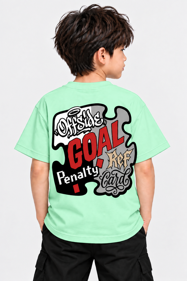Goal Football T-Shirt for Kids – Black Graphic Tee | Mars Mash