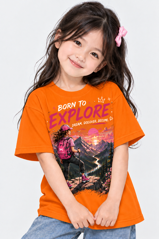 Born to Explore Adventure T-Shirt for Girls | Mars Mash