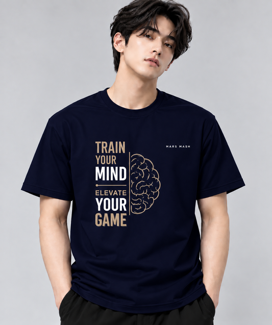 Train Your Mind Elevate Your Game Graphic T-Shirt | MARS MASH