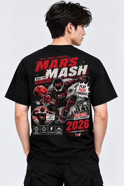 Junior Boys Graphic T-Shirt | Built for Greatness Sports Tee | Mars Mash