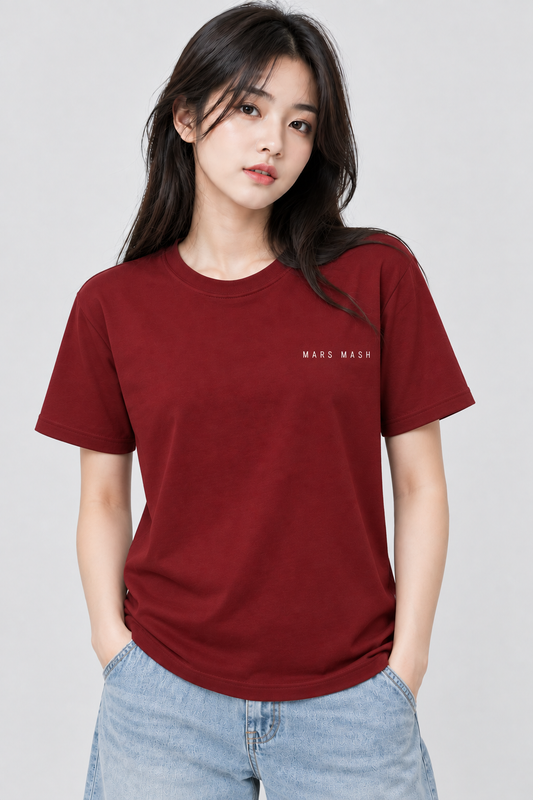 Minimalist T-Shirt | Small Logo Casual Tee | Mars Mash