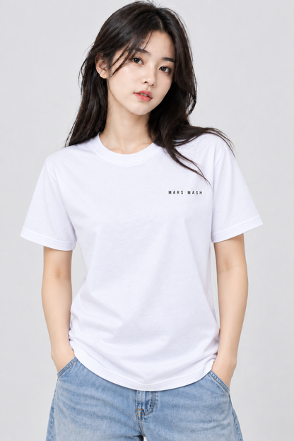 Minimalist T-Shirt | Small Logo Casual Tee | Mars Mash