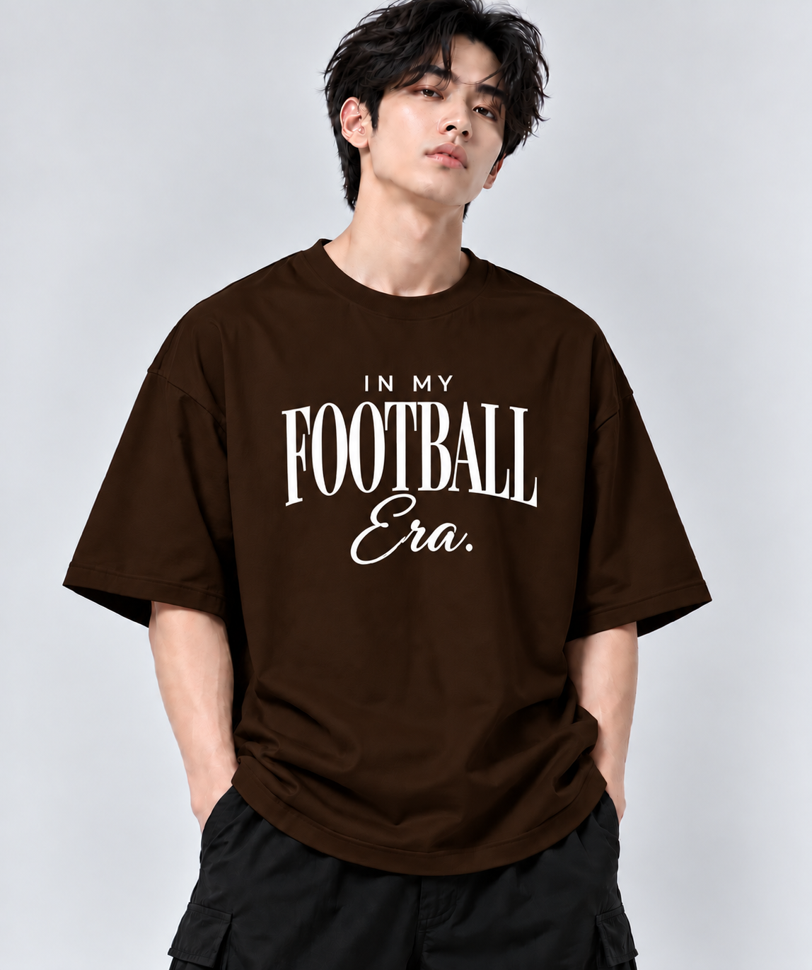 Men’s In My Football Era Graphic Oversized T-Shirt | MARS MASH