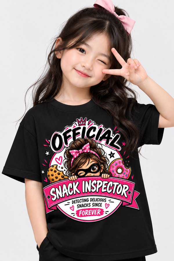 Kids Snack Inspector T-Shirt | Funny Food Graphic Tee | Mars Mash