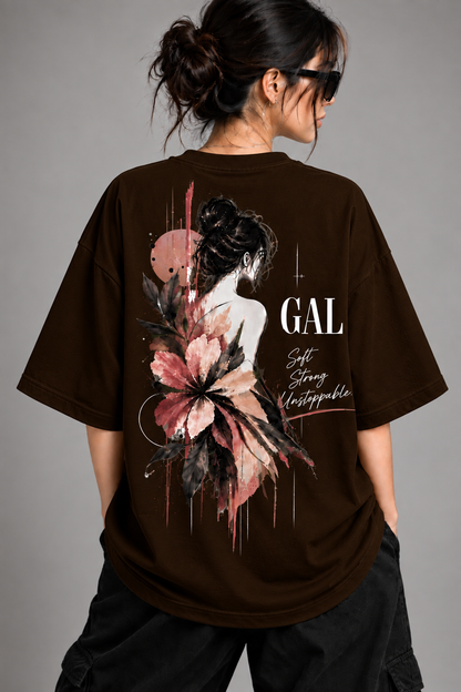 Floral Graphic Oversized T-Shirt | Soft Strong Unstoppable Tee | Mars Mash