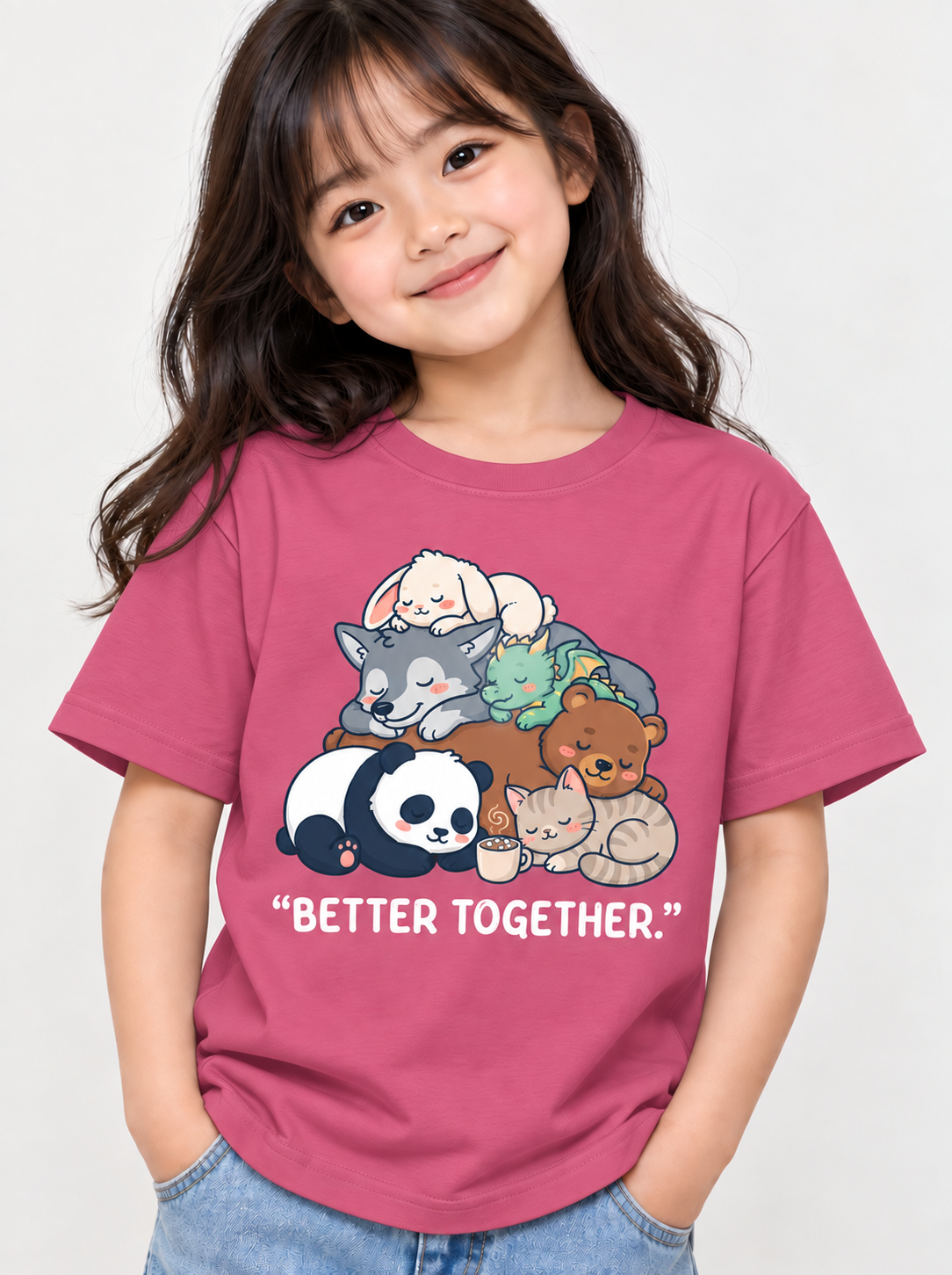 Kids Cute Animal T-Shirt | Better Together Friendship Tee | Mars Mash