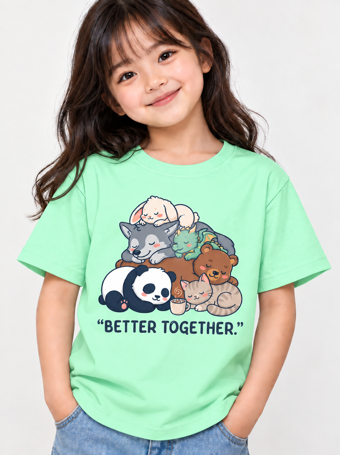 Kids Cute Animal T-Shirt | Better Together Friendship Tee | Mars Mash