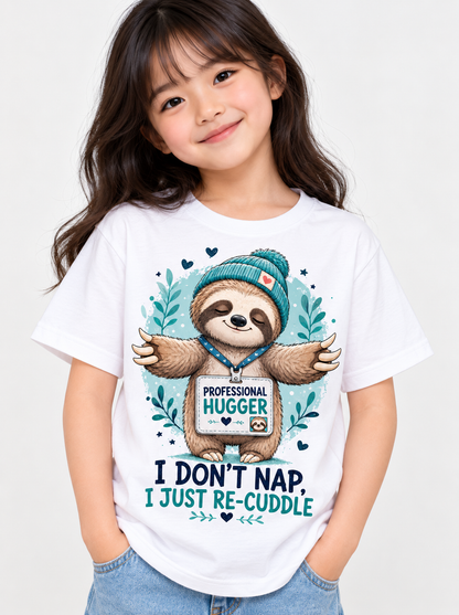 Kids Sloth T-Shirt | Cute Professional Hugger Graphic Tee | Mars Mash