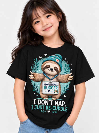 Kids Sloth T-Shirt | Cute Professional Hugger Graphic Tee | Mars Mash