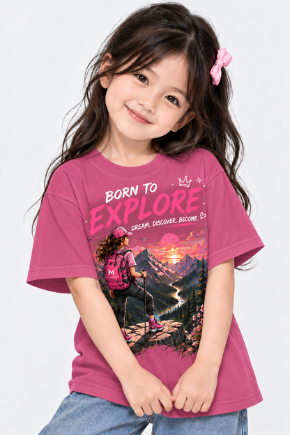 Born to Explore Adventure T-Shirt for Girls | Mars Mash