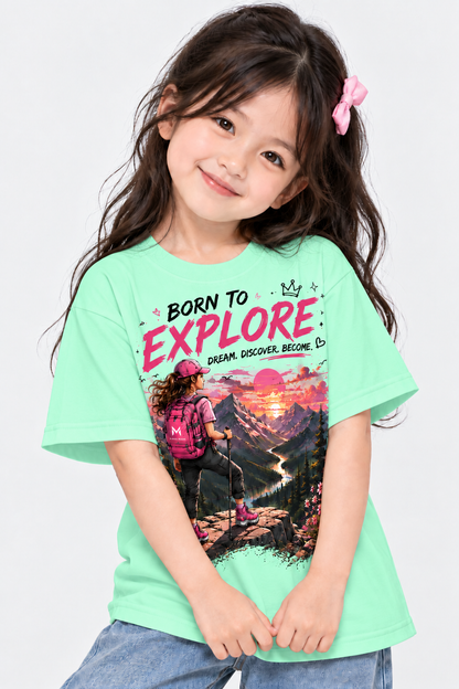 Born to Explore Adventure T-Shirt for Girls | Mars Mash