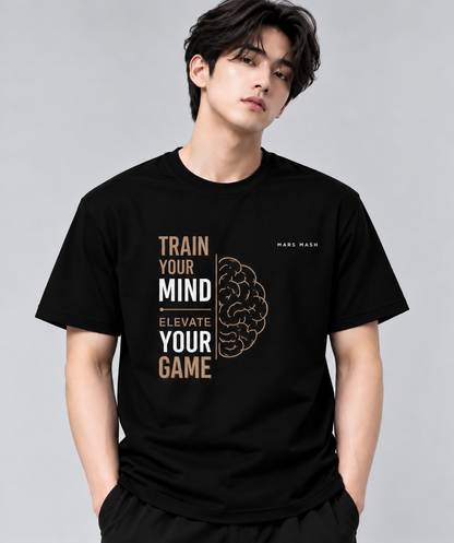 Train Your Mind Elevate Your Game Graphic T-Shirt | MARS MASH