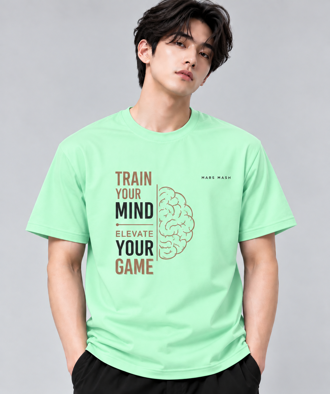 Train Your Mind Elevate Your Game Graphic T-Shirt | MARS MASH
