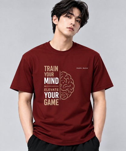 Train Your Mind Elevate Your Game Graphic T-Shirt | MARS MASH