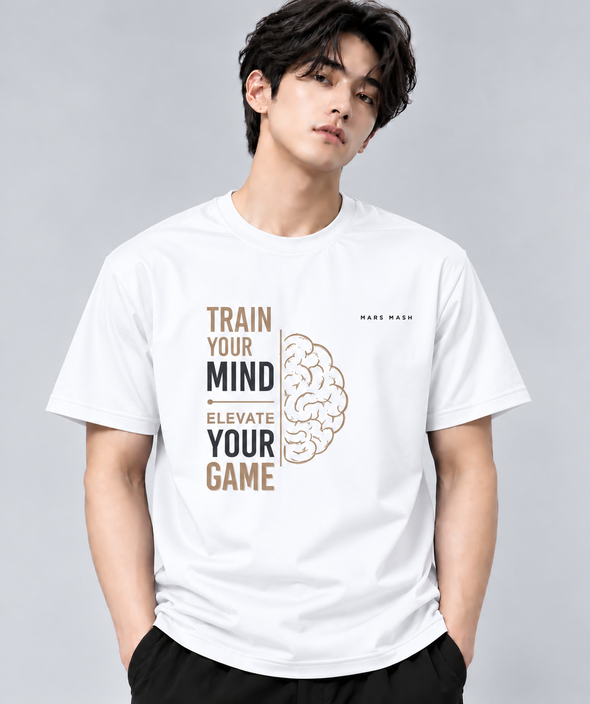 Train Your Mind Elevate Your Game Graphic T-Shirt | MARS MASH