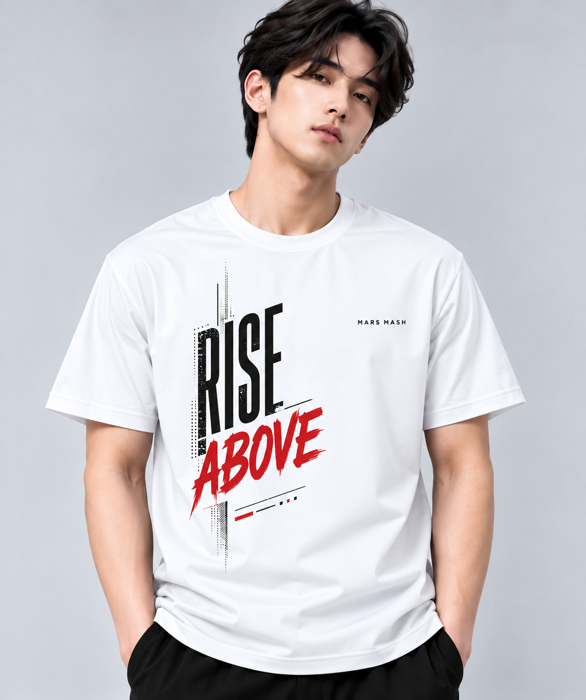 Rise Above Motivational Graphic T-Shirt | MARS MASH