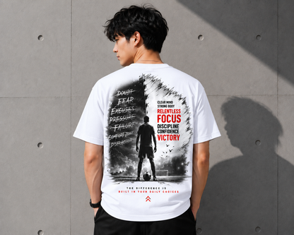 Junior’s Football Motivation T-Shirt | Relentless Focus Tee | Mars Mash