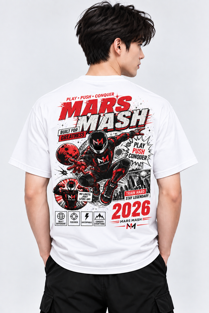 Junior Boys Graphic T-Shirt | Built for Greatness Sports Tee | Mars Mash