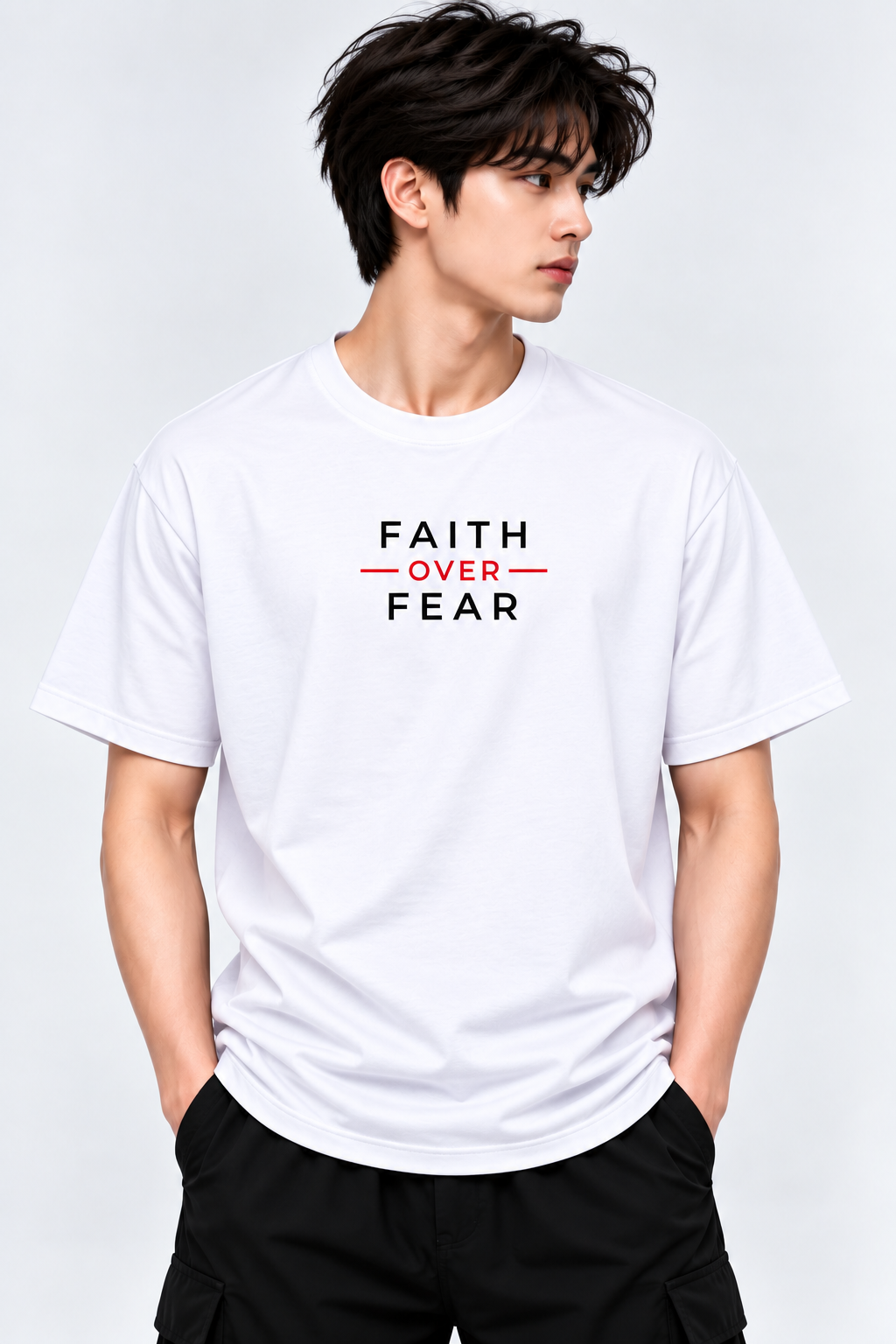 Junior Boys Faith T-Shirt | Faith Over Fear | Mars Mash