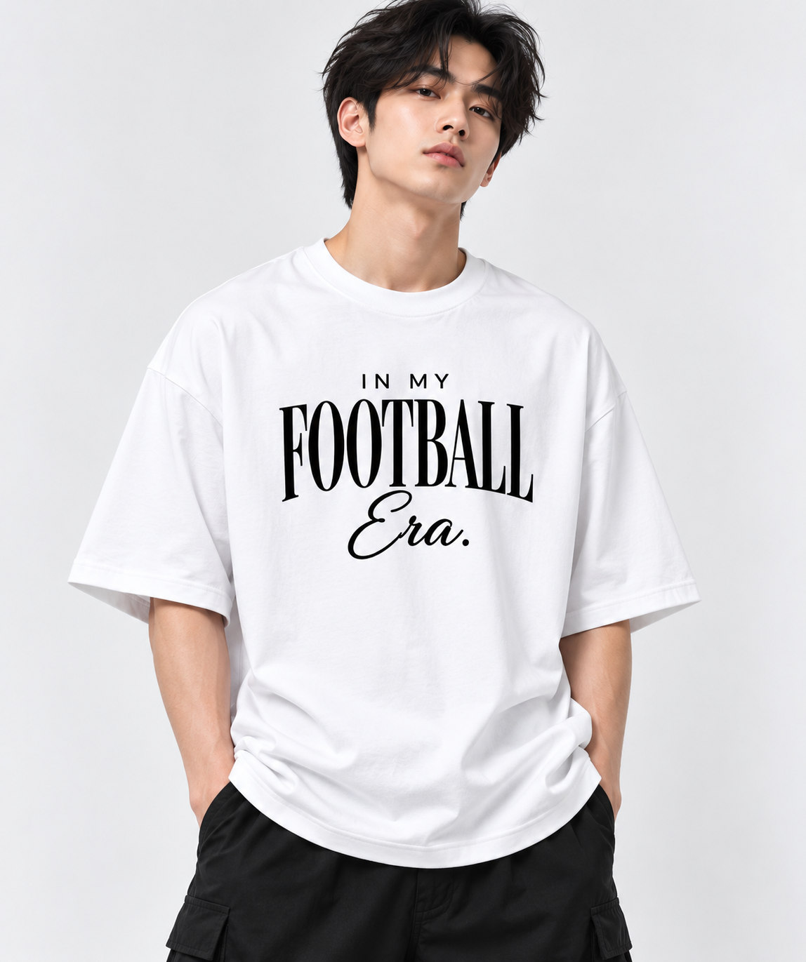 Men’s In My Football Era Graphic Oversized T-Shirt | MARS MASH