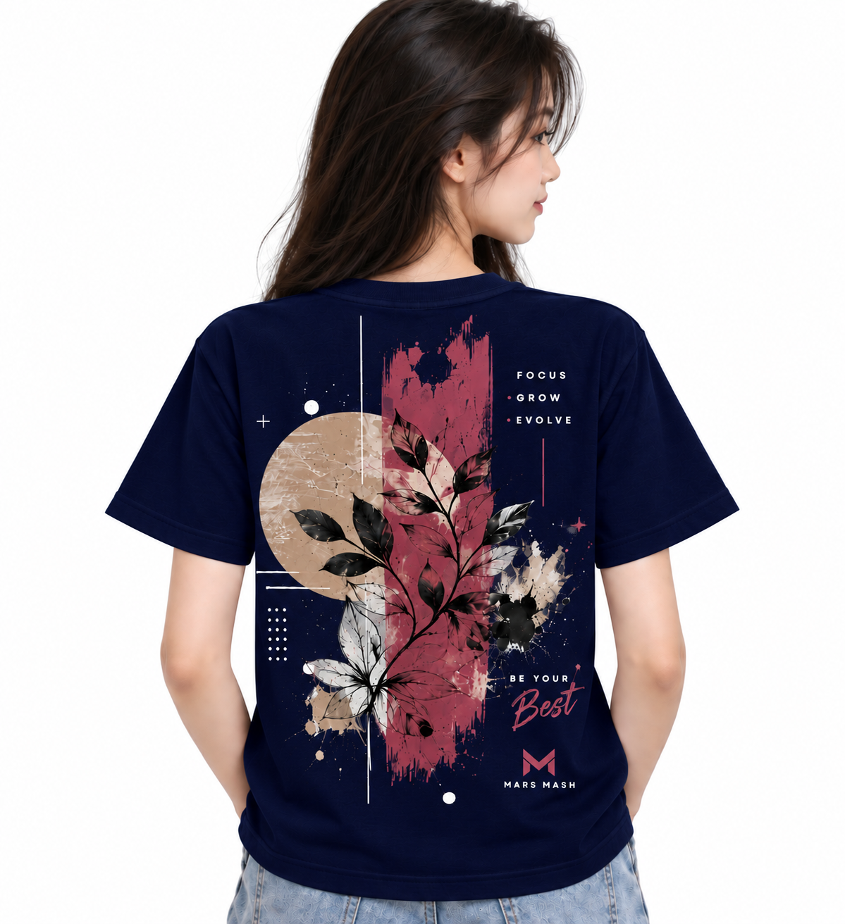 Be Your Best Floral T-Shirt | Focus Grow Evolve | MARS MASH