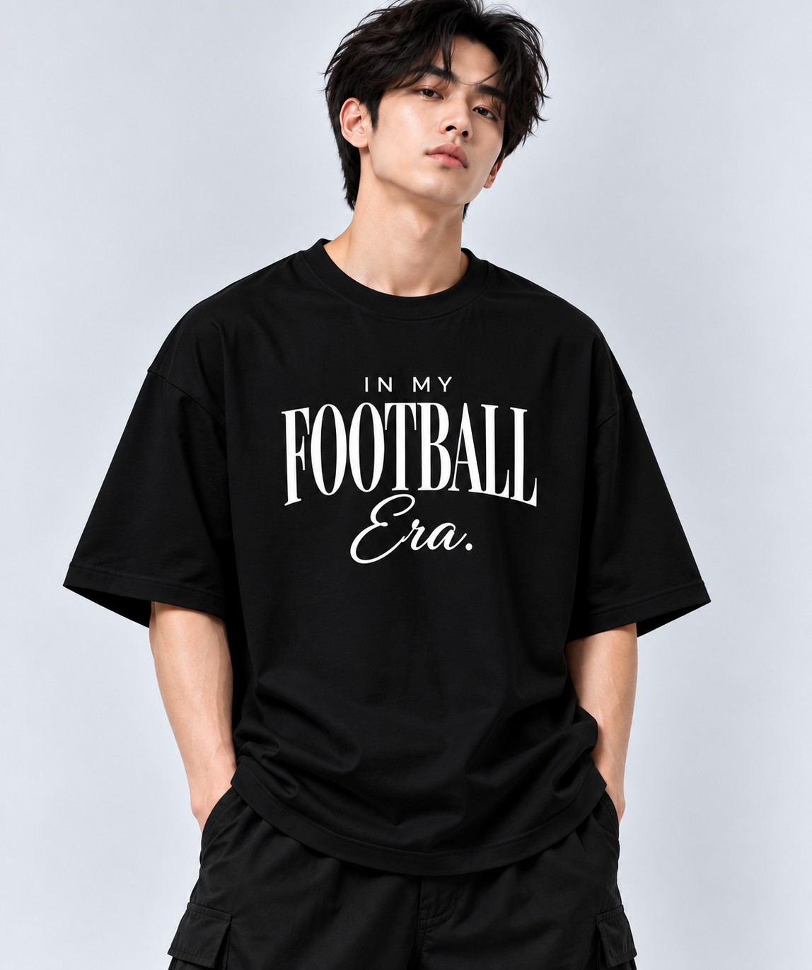 Men’s In My Football Era Graphic Oversized T-Shirt | MARS MASH