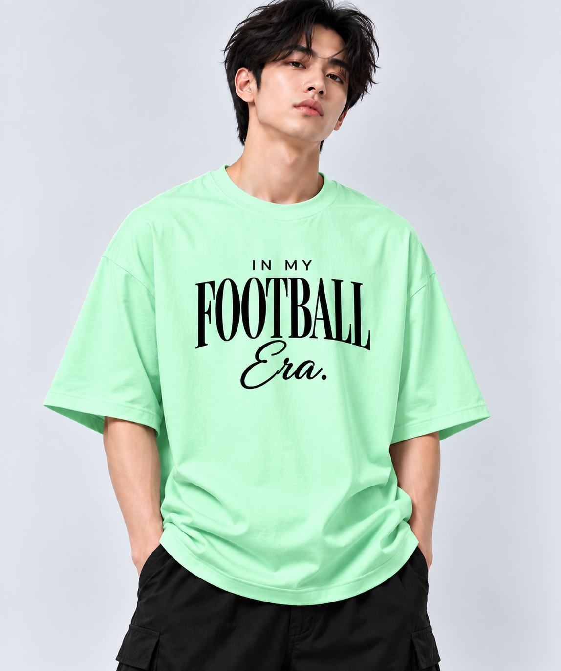 Men’s In My Football Era Graphic Oversized T-Shirt | MARS MASH
