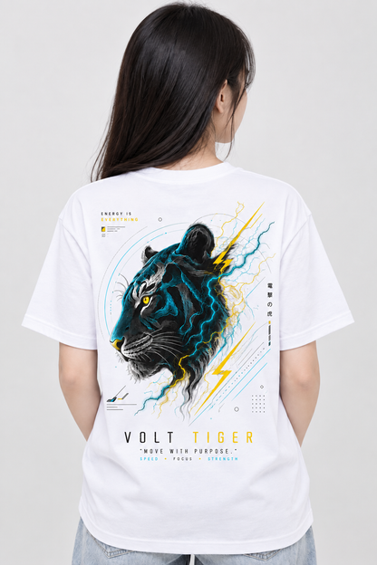Volt Tiger Graphic T-Shirt | Lightning Tiger Tee | MARS MASH