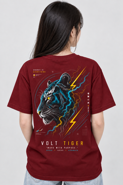 Volt Tiger Graphic T-Shirt | Lightning Tiger Tee | MARS MASH