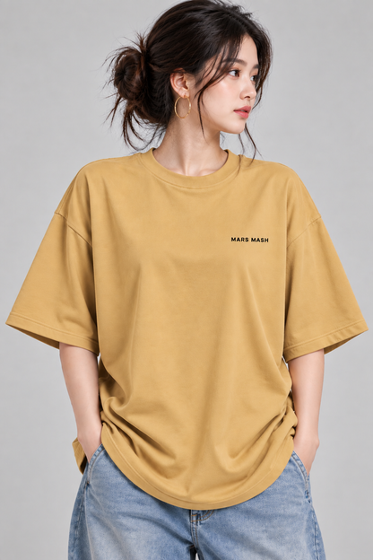 Women’s Still Graphic Oversized T-Shirt | Minimalist Calm & Strength Tee | Mars Mash