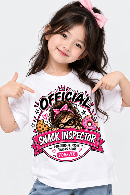 Kids Snack Inspector T-Shirt | Funny Food Graphic Tee | Mars Mash