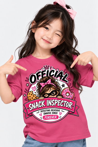 Kids Snack Inspector T-Shirt | Funny Food Graphic Tee | Mars Mash