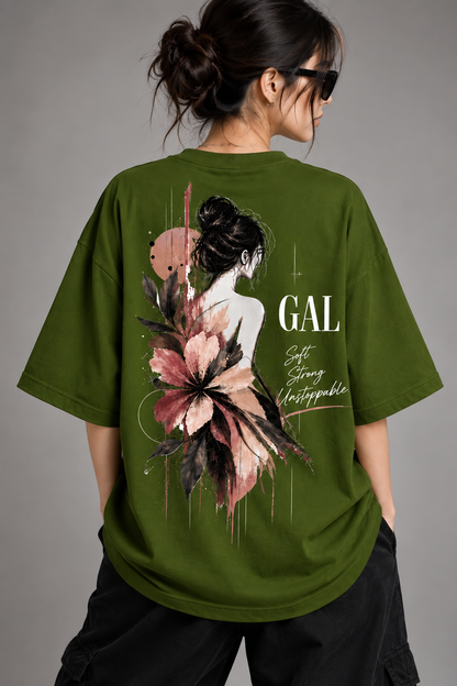 Floral Graphic Oversized T-Shirt | Soft Strong Unstoppable Tee | Mars Mash