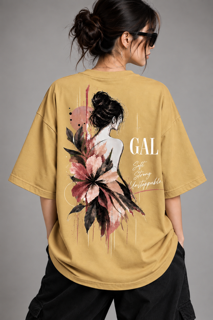 Floral Graphic Oversized T-Shirt | Soft Strong Unstoppable Tee | Mars Mash