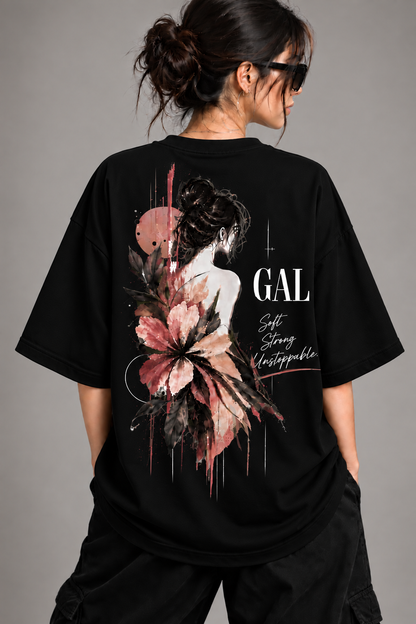 Floral Graphic Oversized T-Shirt | Soft Strong Unstoppable Tee | Mars Mash