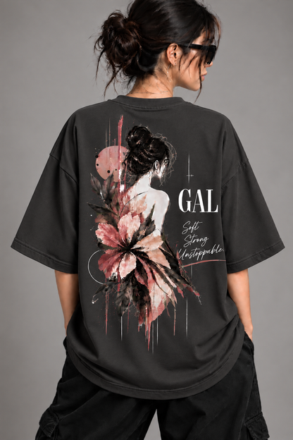 Floral Graphic Oversized T-Shirt | Soft Strong Unstoppable Tee | Mars Mash