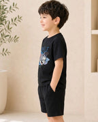 Smile Cartoon Cat Graphic T-Shirt for Kids | 100% Cotton | Premium Comfort