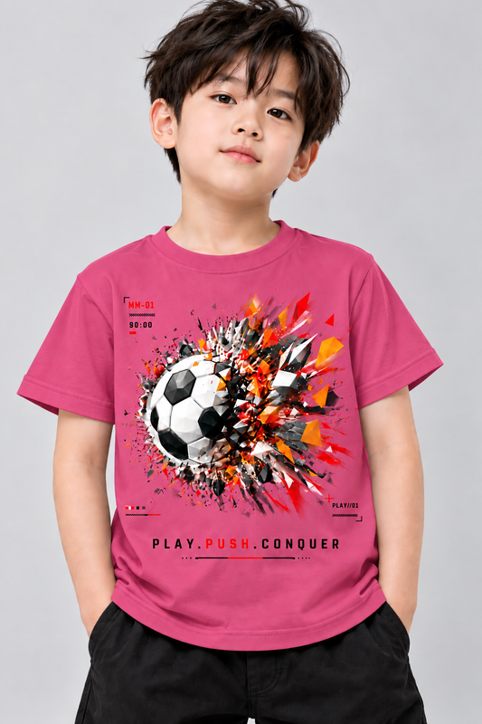 Crystal Soccer Black T-Shirt for Kids | Mars Mash