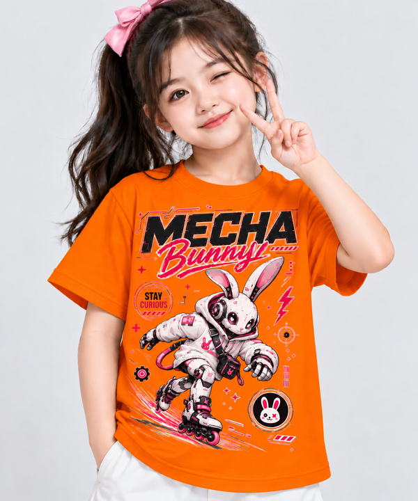 Kids Mecha Bunny T-Shirt | Cute Robot Rabbit Graphic Tee | Mars Mash