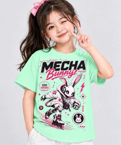 Kids Mecha Bunny T-Shirt | Cute Robot Rabbit Graphic Tee | Mars Mash