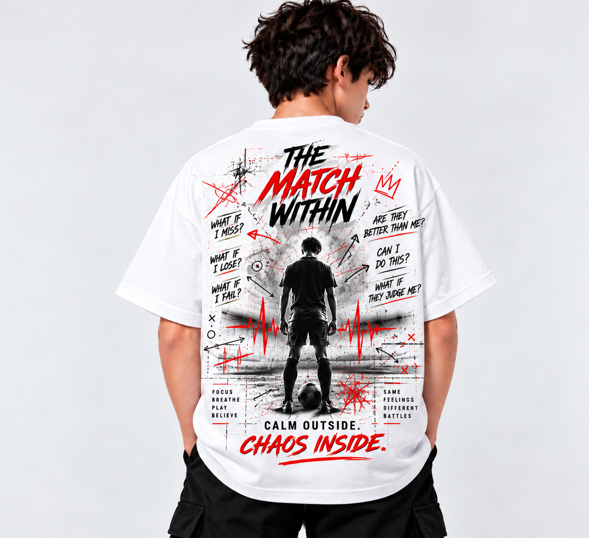 The Match Within | Teen Boys Oversized Graphic T-Shirt | MARS MASH