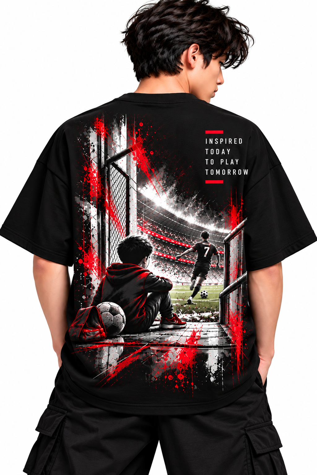 Same Game Different Dreams | Teen Boys Oversized Graphic T-Shirt | MARS MASH
