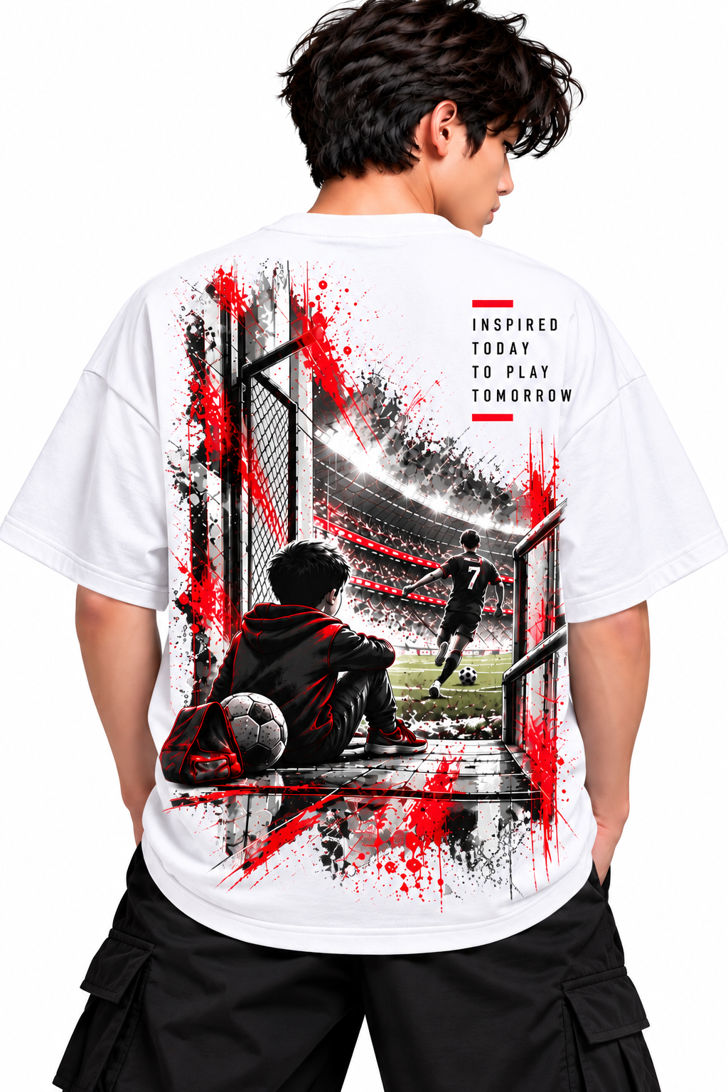 Same Game Different Dreams | Teen Boys Oversized Graphic T-Shirt | MARS MASH