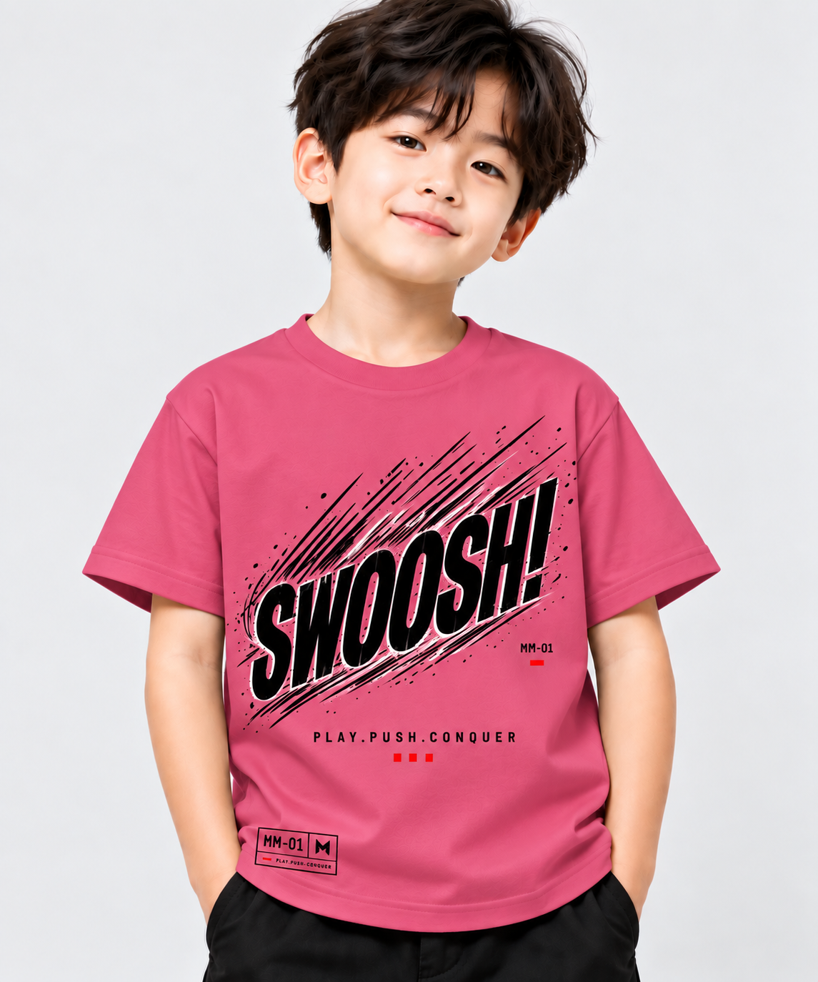 Swoosh Graphic T-Shirt for Kids – Mint Green | Mars Mash