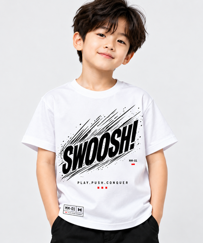 Swoosh Graphic T-Shirt for Kids – Mint Green | Mars Mash