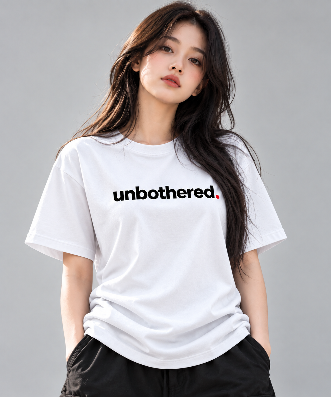 Women’s Unbothered T-Shirt | Minimalist Typography Graphic Tee | Mars Mash