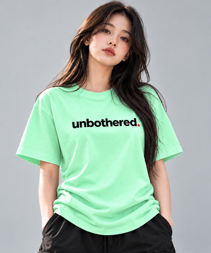 Women’s Unbothered T-Shirt | Minimalist Typography Graphic Tee | Mars Mash
