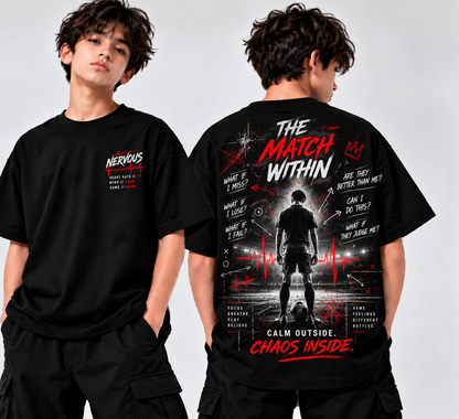 The Match Within | Teen Boys Oversized Graphic T-Shirt | MARS MASH